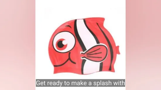 Touca de natação 100% silicone da moda, proteção para orelhas, chapéu de mergulho, touca de banho confortável